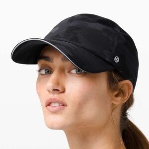 Lululemon, Fast and Free Running Hat, Black + Gray Camo, Sz O/S, Very Good